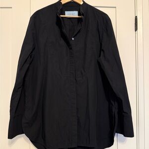 🇨🇦 AYRTIGHT Black Poplin Oversized Button Down Shirt XL - Made in Canada